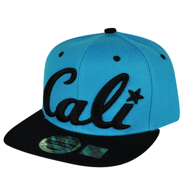 California Republic hat CALI Mesh Snapback Faux Leather Baseball cap Flat bill 
